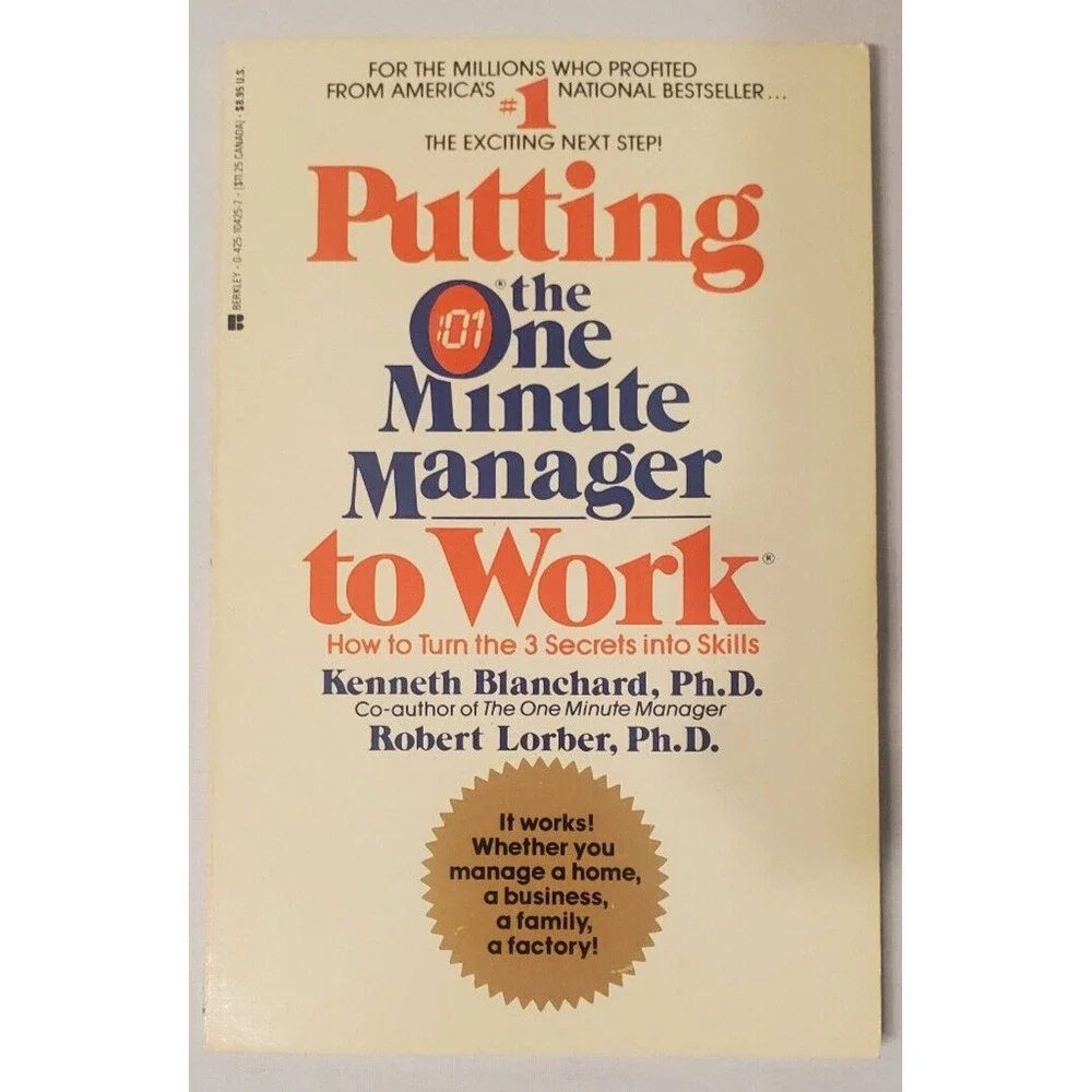 Putting the One Minute Manager to Work 1985 Paperback Book Leadership